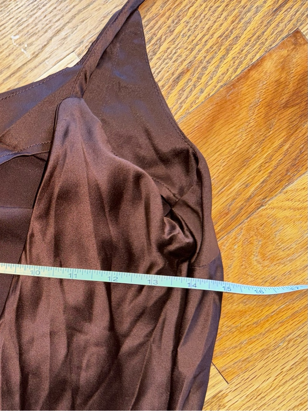 Commence Brown Tie-Strap Silky Maxi Dress size Medium - Picture 6 of 6